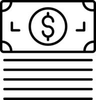 ícone de linha de moeda vetor