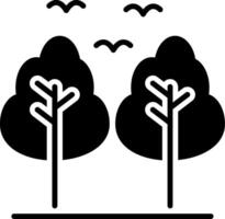ícone de glifo da floresta vetor