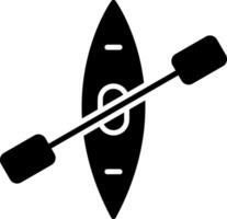 ícone de glifo de canoa vetor