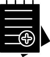 ícone de glifo de documento vetor