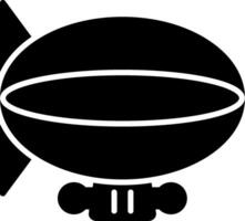 ícone de glifo de zepelim vetor