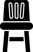 ícone de glifo de cadeira alta vetor