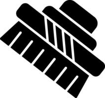ícone de glifo de escova de limpeza vetor