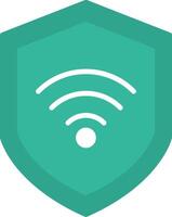 Wi-fi segurança plano ícone vetor