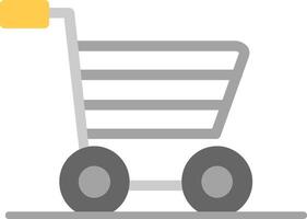 ícone plano de carrinho de compras vetor