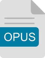 opus Arquivo formato plano ícone vetor