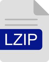 lzip Arquivo formato plano ícone vetor