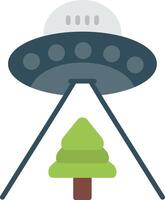ícone plano de ufo vetor