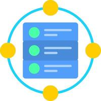 ícone plano de fluxo de dados vetor