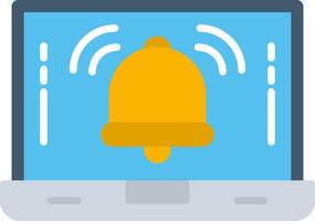 ícone plano de notificação vetor