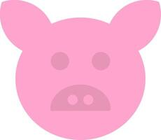 ícone plano de porco vetor