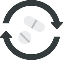 ícone plano de pílula vetor