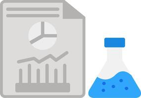 ícone plano de análise química vetor