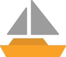 ícone plano de barco vetor