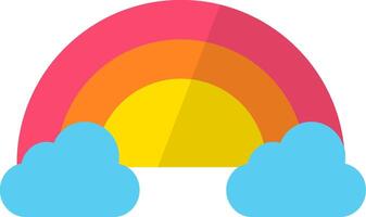 ícone plano de arco-íris vetor