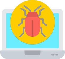 ícone plano de bug vetor