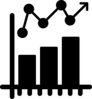 ícone de glifo de gráfico estatístico vetor