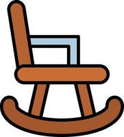 balanço cadeira linha preenchidas ícone vetor