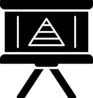 ícone de glifo de gráfico de pirâmide vetor