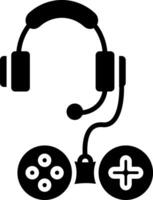 ícone de glifo de fones de ouvido vetor