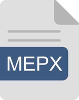 mepx Arquivo formato plano ícone vetor