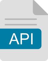 api Arquivo formato plano ícone vetor