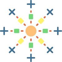 ícone plano de fogos de artifício vetor