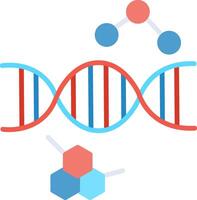 ícone plano de DNA vetor