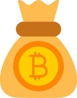 ícone plano bitcoin vetor