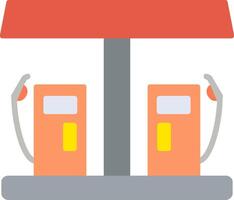 ícone plano de posto de gasolina vetor