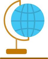 ícone plano do globo vetor