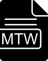 mtw Arquivo formato glifo ícone vetor