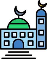 mesquita linha preenchidas ícone vetor