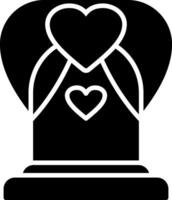 ícone de glifo de arco de casamento vetor