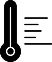 temperatura quente glifo ícone vetor