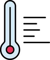 temperatura quente linha preenchidas ícone vetor