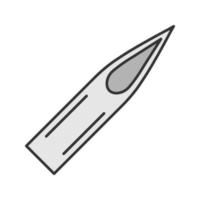 ícone de cor de ponta de agulha de tatuagem. ilustração vetorial isolada vetor