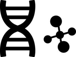 ícone de glifo de DNA vetor