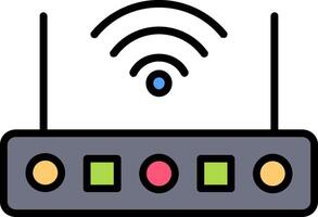 Wi-fi roteador linha preenchidas ícone vetor