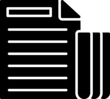 ícone de glifo de documentos vetor