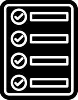 ícone de glifo de lista vetor