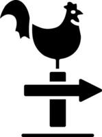 ícone de glifo de frango vetor