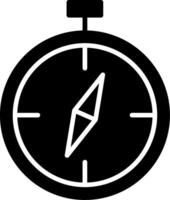 ícone de glifo de bússola vetor