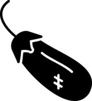 ícone de glifo de berinjela vetor