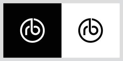alfabeto cartas iniciais monograma logotipo rb ou br ilustração vetor