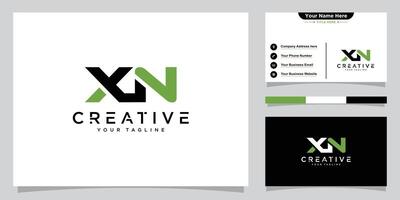 moderno criativo xn logotipo Projeto e modelo. xn ícone iniciais criativo. vetor