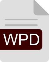 wpd Arquivo formato plano ícone vetor