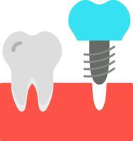 ícone plano de implantes vetor