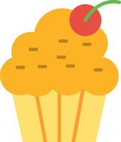 ícone plano de muffin vetor