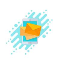 mensagens recebidas, marketing por e-mail móvel vetor